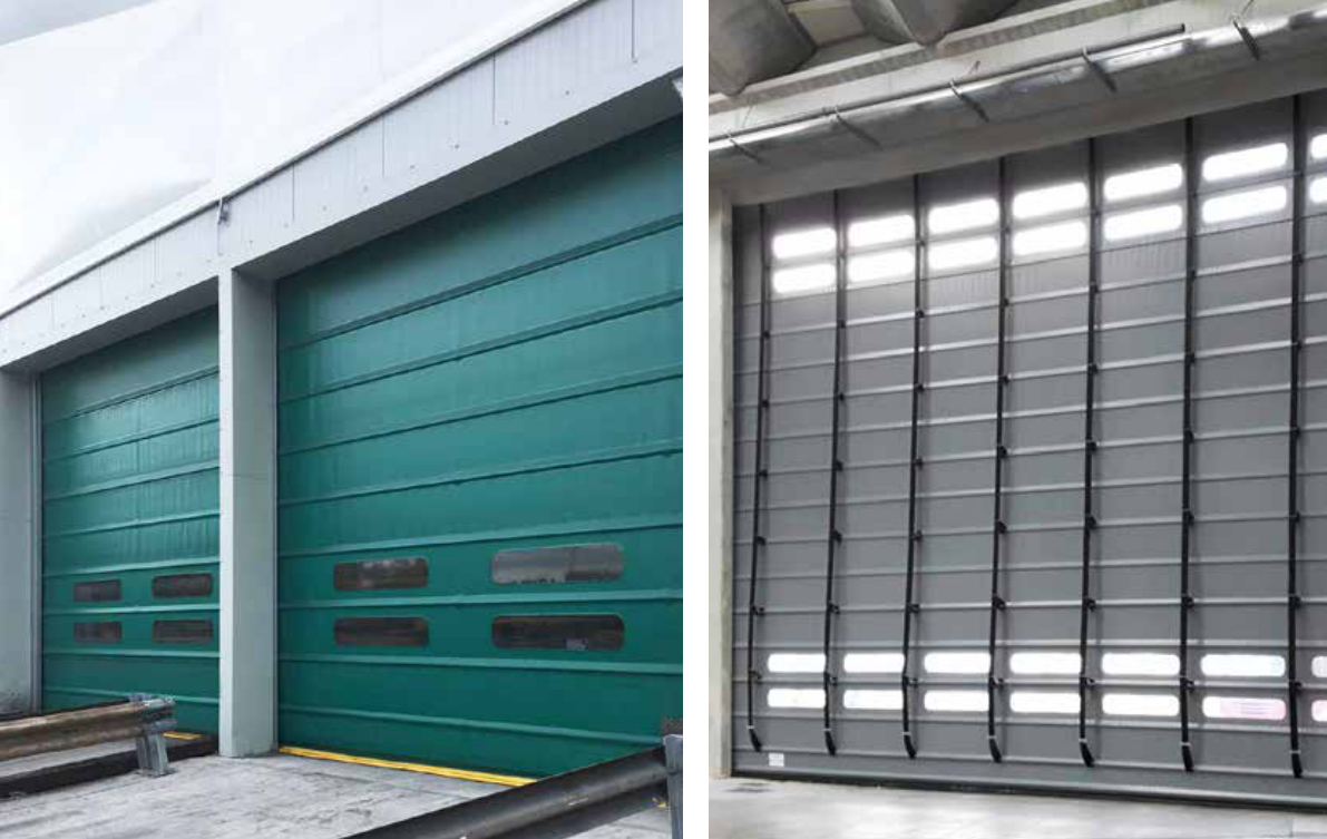 BMP PACK puerta plegable industrial para claros grandes